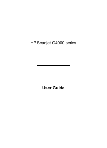 Manual HP Scanjet G4050 Scanner