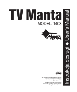 Instrukcja Manta 1403 Telewizor