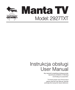 Manual Manta 2927TXT Television