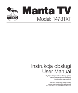 Manual Manta 1473TXT Television