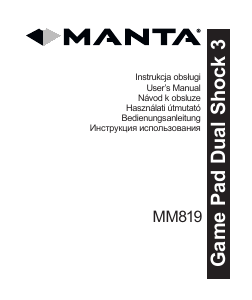 Manuál Manta MM819 Dual Shock 3 Herní ovladač