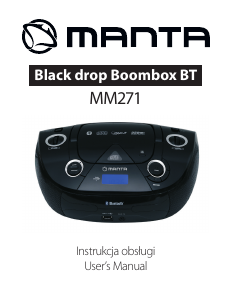 Instrukcja Manta MM271 Black Drop Zestaw stereo