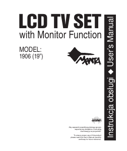 Instrukcja Manta 1906 Monitor LCD