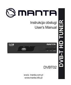 Instrukcja Manta DVBT02 Odbiornik cyfrowy