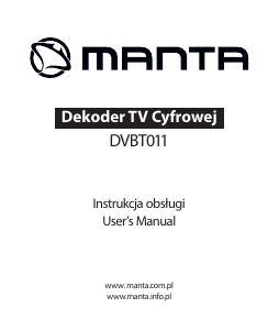 Manual Manta DVBT011 Digital Receiver