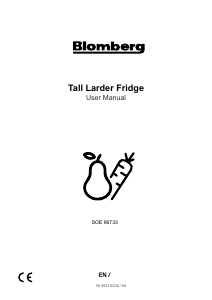 Manual Blomberg SOE96733 Refrigerator