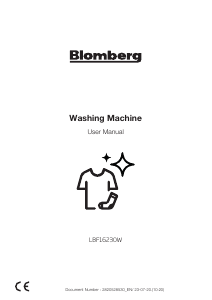 Manual Blomberg LBF16230 Washing Machine