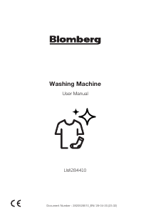 Manual Blomberg LWI284410 Washing Machine