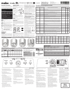 Manual de uso Mabe LMA79104WGAB0 Lavadora