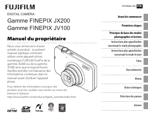 Mode d’emploi Fujifilm FinePix JX280 Appareil photo numérique