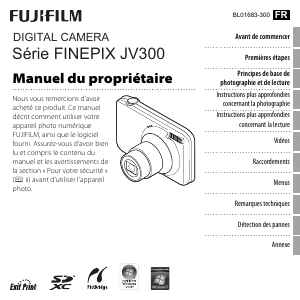 Mode d’emploi Fujifilm FinePix JV300 Appareil photo numérique