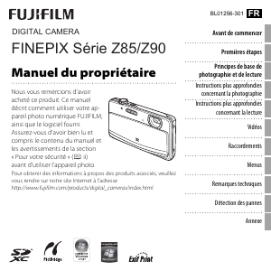 Mode d’emploi Fujifilm FinePix Z85 Appareil photo numérique