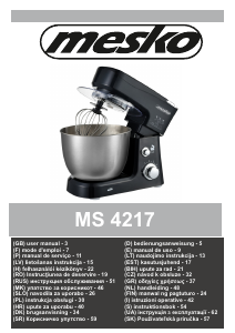 Manual Mesko MS 4217 Batedeira com taça