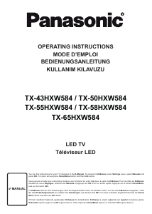 Mode d’emploi Panasonic TX-65HXW584 Téléviseur LED