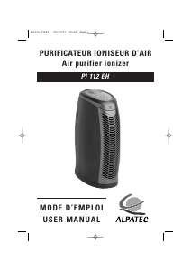 Manual Alpatec PI 112 EH Air Purifier
