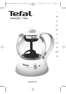 Bruksanvisning Tefal BJ100539 Magic Tea Temaskin