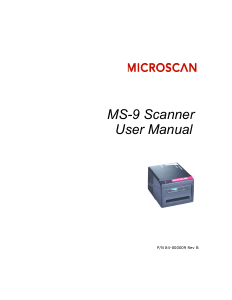 Handleiding Microscan MS-9 Barcode scanner
