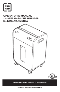 Manual TRU RED TR-NMC122A Paper Shredder