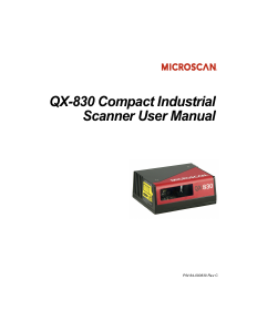 Manual Microscan QX-830 Barcode Scanner