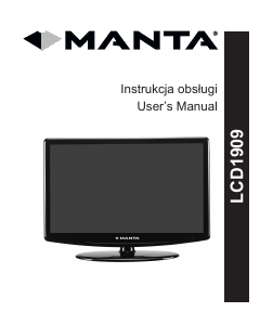 Instrukcja Manta LCD1909 Telewizor LCD