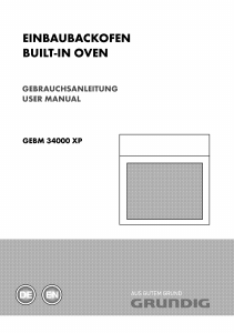 Bedienungsanleitung Grundig GEBM 34000 XP Backofen