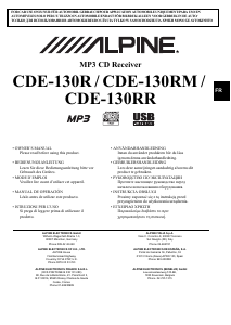 Mode d’emploi Alpine CDE-130R Autoradio