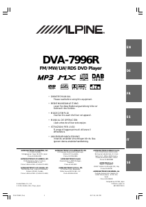 Mode d’emploi Alpine DVA-7996R Autoradio