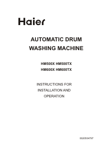 Manual Haier HM600TX Washing Machine