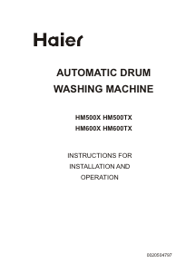 Manual Haier HM500X Washing Machine