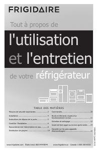 Mode d’emploi Frigidaire FPUI1888LR Réfrigérateur combiné