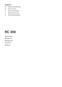 Manuale Gaggenau RC200203 Frigorifero