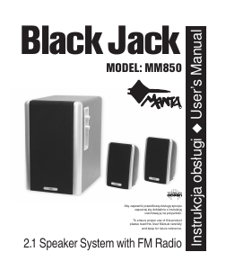 Instrukcja Manta MM850 Black Jack Głośnik