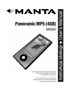 Manual Manta MM265 Panoramic Mp3 Player