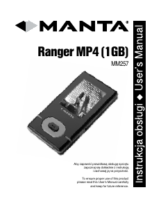 Instrukcja Manta MM257 Ranger Odtwarzacz Mp3