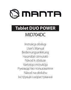 Manuál Manta MID704DC Duo Power Tablet