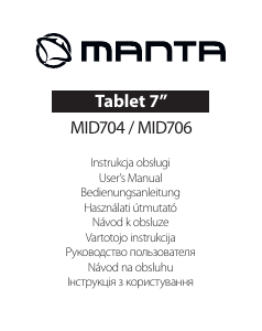 Vadovas Manta MID706 Planšetinis kompiuteris