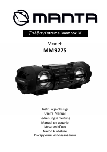 Bedienungsanleitung Manta MM9275 Fatboy Stereoanlage