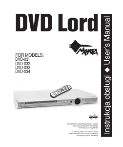 Instrukcja Manta DVD-034 Lord Odtwarzacz DVD