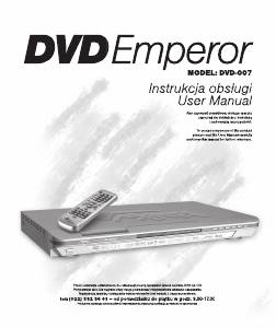 Instrukcja Manta DVD-007 Emperor Odtwarzacz DVD