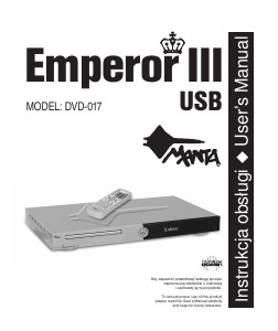 Instrukcja Manta DVD-017 Emperor III Odtwarzacz DVD