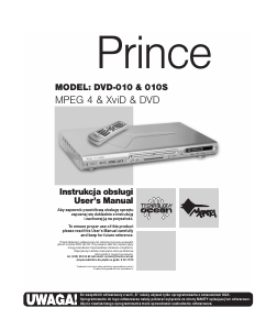 Instrukcja Manta DVD-010 Prince Odtwarzacz DVD