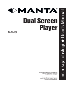 Instrukcja Manta DVD-052 Dual Screen Odtwarzacz DVD