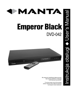 Instrukcja Manta DVD-042 Emperor Black Odtwarzacz DVD