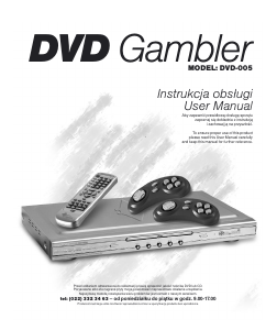 Instrukcja Manta DVD-005 Gambler Odtwarzacz DVD