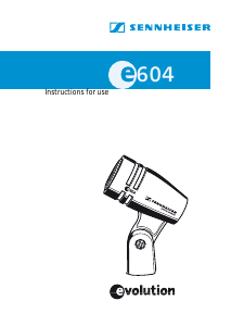 Handleiding Sennheiser e 604 Instrumental Microfoon