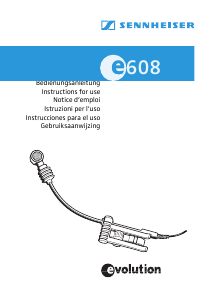 Manual Sennheiser e 608 Instrumental Microphone