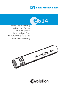 Manual Sennheiser e 614 Instrumental Microphone