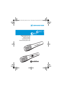 Handleiding Sennheiser e 865 Microfoon