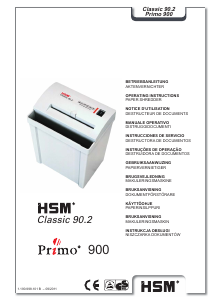 Manual HSM Classic 90.2 Destruidora de papel