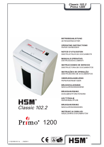 Manual de uso HSM Classic 102.2 Destructora